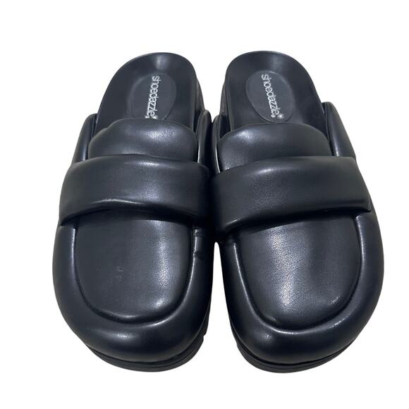 Shoedazzle Leni Padded Slingback Loafers Faux Leather, Black, NWOT, size 8.5 - Picture 3 of 6